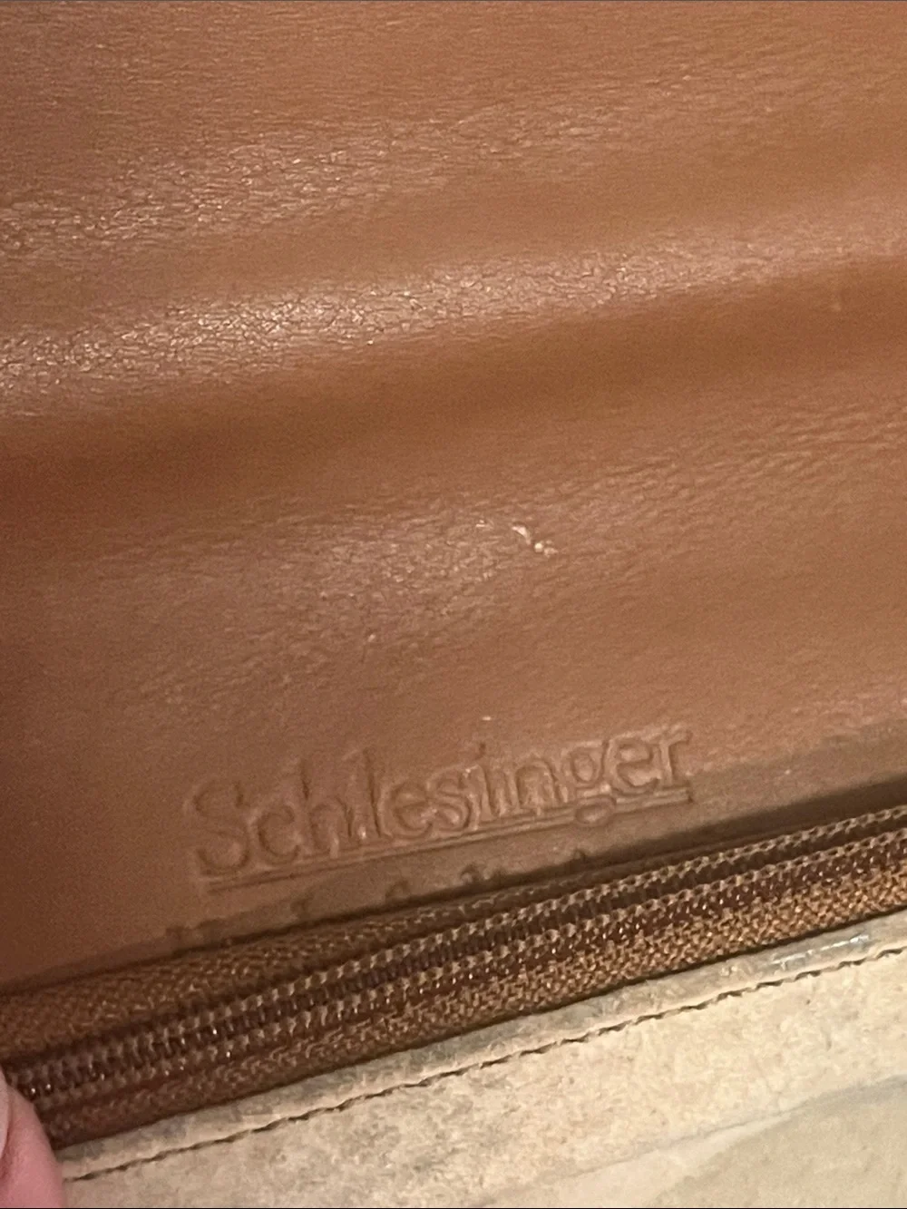 Schlesinger’s Brown Leather Briefcase w/ interchangeable & Detachable Strap